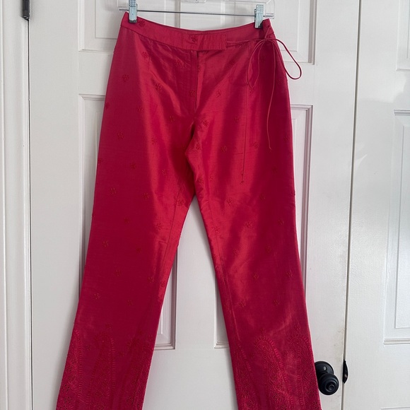 Plenty by tracy Red Reese silk pant size small p - Picture 2 of 8